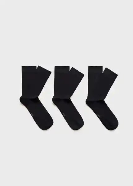Pack Calcetines Triblue Navy Talla 45 Hombre Mango