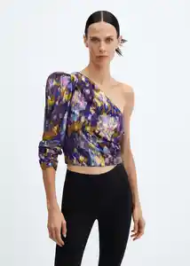 Blusa Showy Negro Talla M Mujer Mango