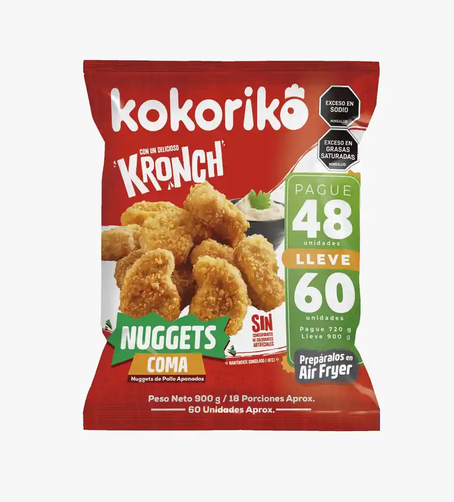 Nuggets Kokoriko Pag48llev60*90gr