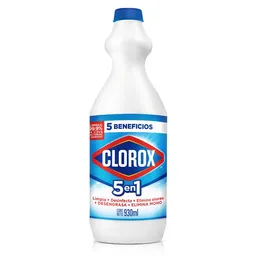 Blanqueador Líquido 5 en 1 Clorox Original Botella 930 mL