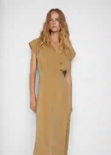 Vestido Ponsa-W Camel Talla L Mujer Mango