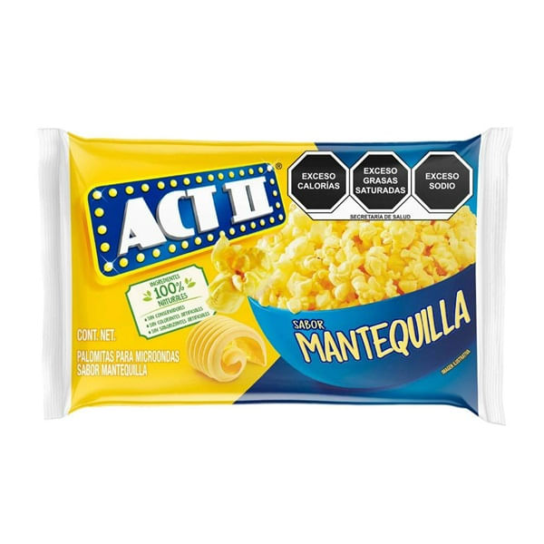 Act II Palomitas de Microondas Sabor Mantequilla 80 g