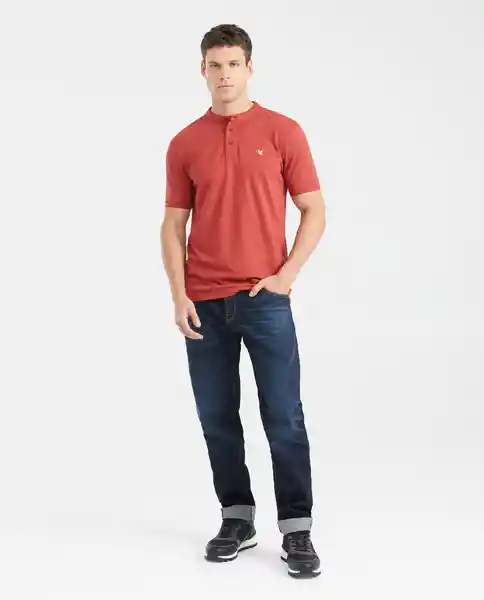 Camiseta Polo Ner# Neck Rojo Granate Oscuro XL Chevignon