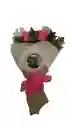 Flores Bouquet De Rosas Rosadas X12 Y Dulces Simpkins. Frescas Ramo