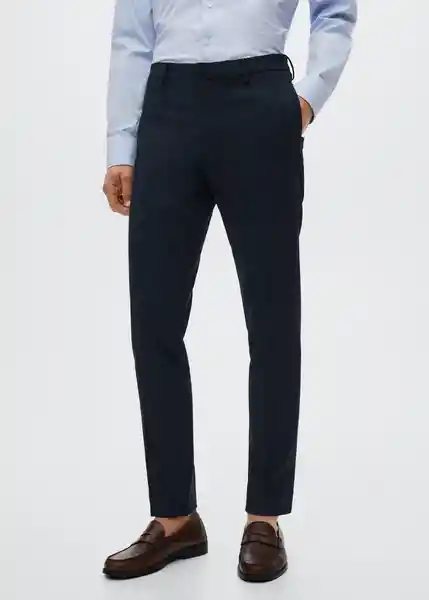 Pantalón Paulo Navy Talla 42 Hombre Mango