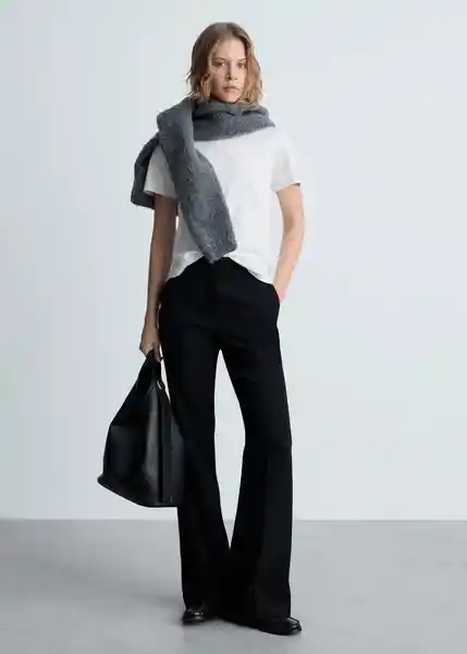 Camiseta Rita Blanco Talla S Mujer Mango