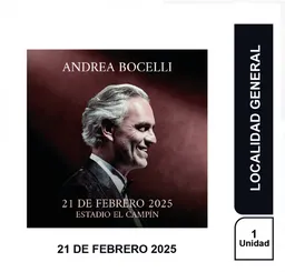 Concierto Andrea Bocelli Bogotá