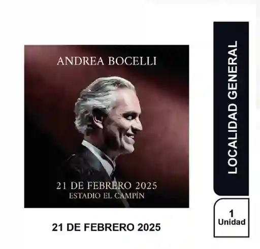 Concierto Andrea Bocelli Bogotá