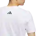 Adidas Camiseta Manga Corta M Lin Sj T de Hombre Blanco Talla L