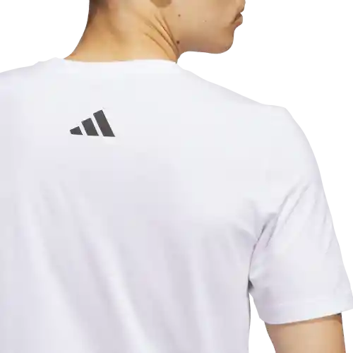 Adidas Camiseta Manga Corta M Lin Sj T de Hombre Blanco Talla L