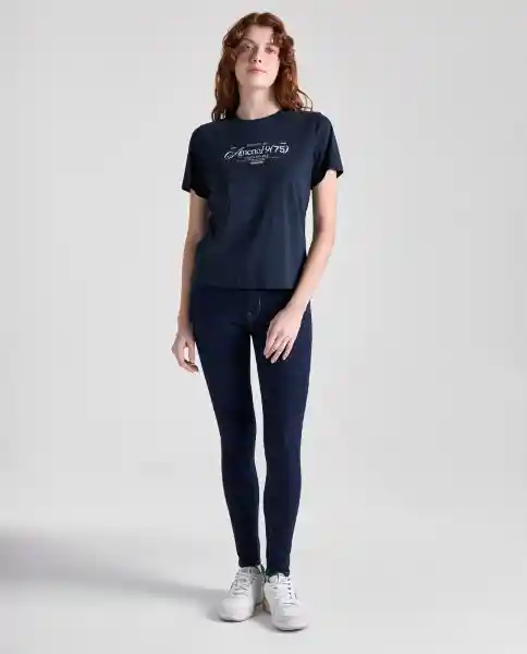 Camiseta Mujer Azul Talla M 609G090_AZU194024 Americanino