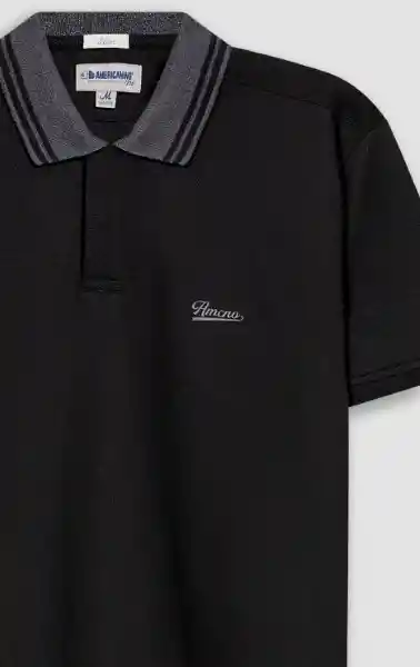 Camiseta Polo Hombre Negro Talla M 802G081_NEG194004 Americanino