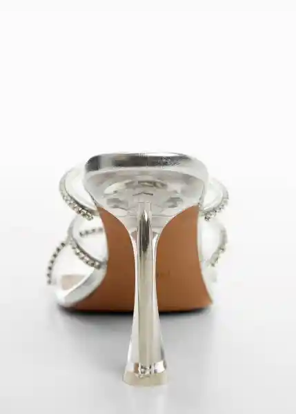 Sandalias Gardenia Plata Talla 35 Mujer Mango