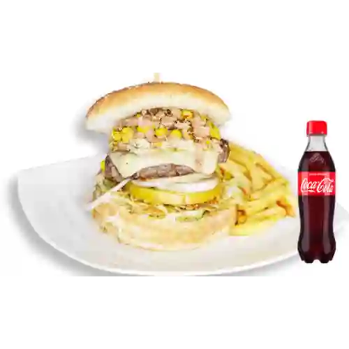 Combo Hamburguesa Mega Ranchera + Cocacola Orig 400 ml