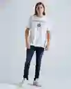  Camiseta Hombre Blanco Talla L 841E002 AMERICANINO 