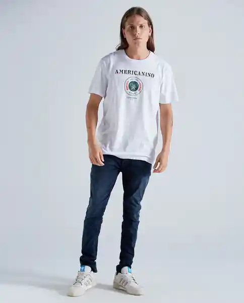 Camiseta Hombre Blanco Talla L 841E002 AMERICANINO 