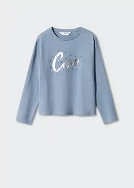 Camiseta French Celeste Talla 10 Niñas Mango