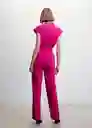 Enterizo Mono Seven Fucsia Talla 18 Mujer Mango