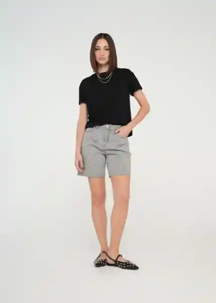 Short Avril Mujer Gris Ceniza Talla 10 459g301 Naf Naf