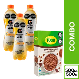 Combo Gatorade Naranja Sin Azúcar + Tosh Cereal Granola Crunchy