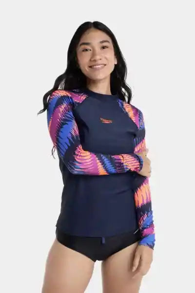 Camiseta Manga Larga Sunshine Razor Diva Mujer Talla L Speedo