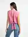  Camisa Rosa Silvestre Medio Mujer Talla Xs Naf-Naf 