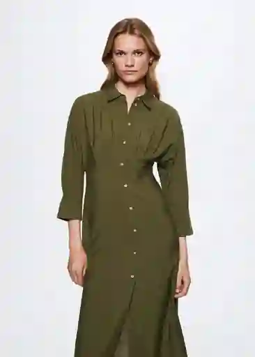 Vestido Ameliel-W Khaki Talla XS Mujer Mango