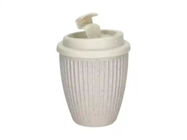 Vaso Con Tapa Beige Casaideas