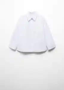 Camisa Rua Celeste Talla M Mujer Mango
