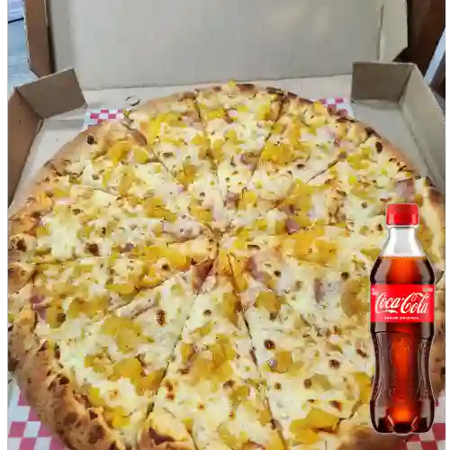Combo Pizza Hawaiana + Coca-Cola Sabor Original 400ml