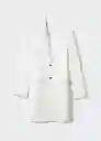 Abrigo Sugus Blanco Talla XS Mujer Mango