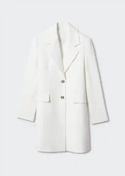 Abrigo Sugus Blanco Talla XS Mujer Mango