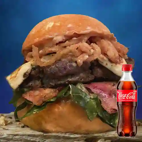 Hamburguesa maju+coca cola origi 400 ml
