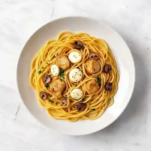 Spaguetti Pollo Champinon