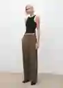Top Fine Negro Talla XS Mujer Mango