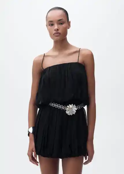 Vestido Strong Negro Talla M Mujer Mango