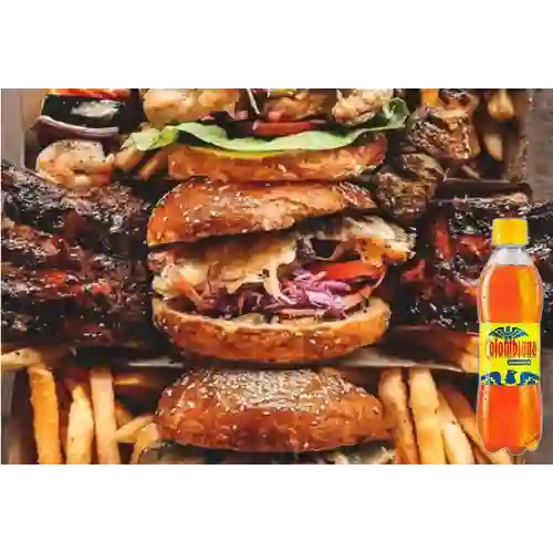 Combo Hamburguesa la Reina Asada + Colombiana 250 ml