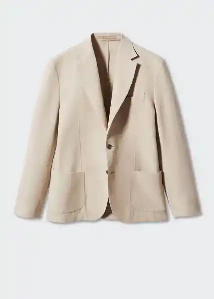 Blazer Americana Murano Beige Talla 48 Hombre Mango