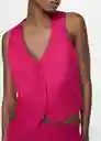 Chaleco Boreli Fucsia Talla XL Mujer Mango