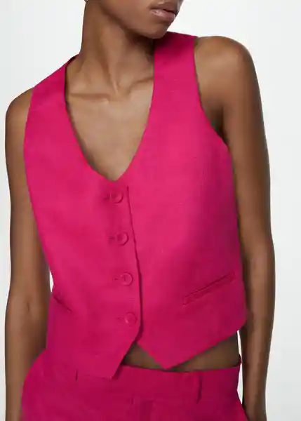 Chaleco Boreli Fucsia Talla XL Mujer Mango