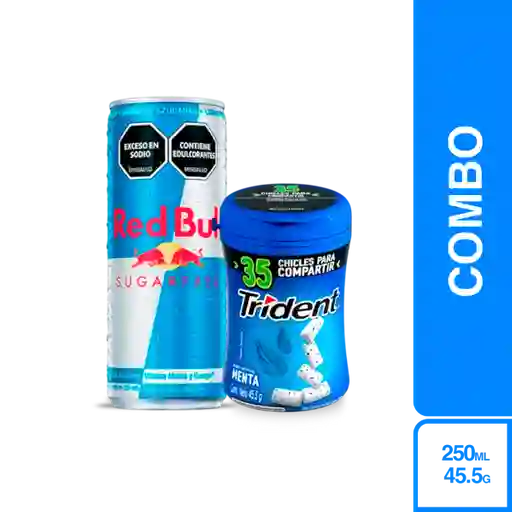 Combo Trident Chicle Menta + Red Bull Sin Azúcar
