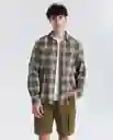 Camisa Hombre Caqui Talla M 819G503_CAQ150513 Americanino