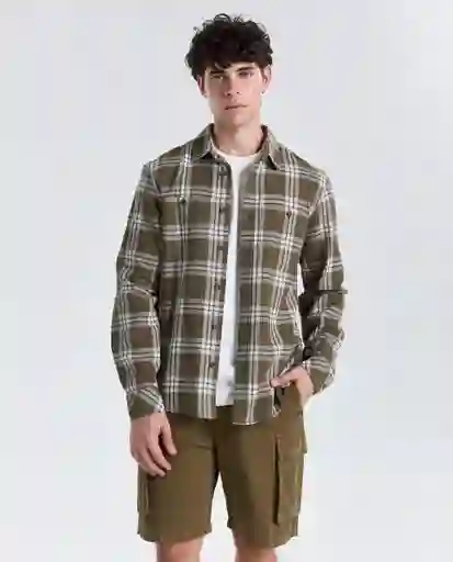 Camisa Hombre Caqui Talla M 819G503_CAQ150513 Americanino