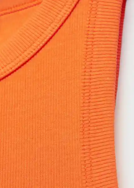 Top Bonico Naranja Pastel Talla S Mujer Mango