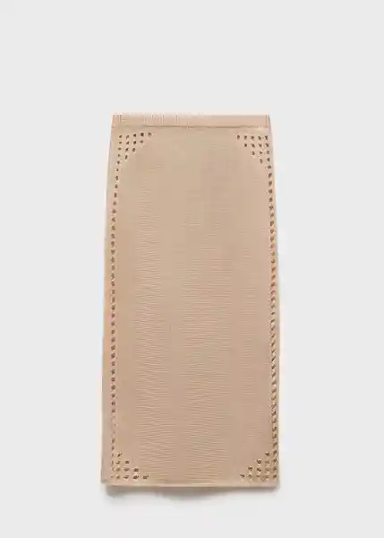 Falda Moss Oro Talla XS Mujer Mango