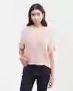 Camiseta Tejida Soft Rosa Oleo Medio Talla L Chevignon