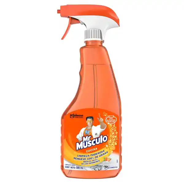 Mr Musculo quitagrasa líquido naranja atomizador, 500ml