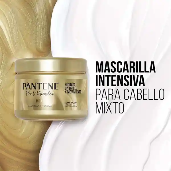 Mascarilla Intensiva Pantene Pro-V Miracles Tratamiento Capilar Hidrata Da Brillo y Movimiento 300 ml