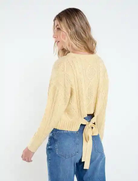 Tejido Victoria Mujer Amarillo Luz Claro Talla XS Naf Naf