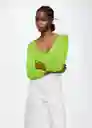 Jersey Canto Verde Talla Xs Mujer Mango